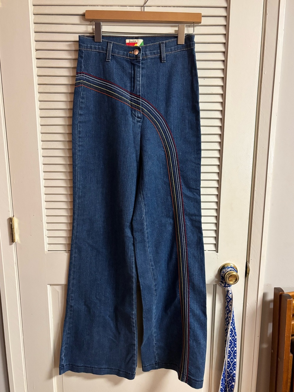 ModCloth Rainbow With Me Wide-Leg Jeans - Picture 5 of 14